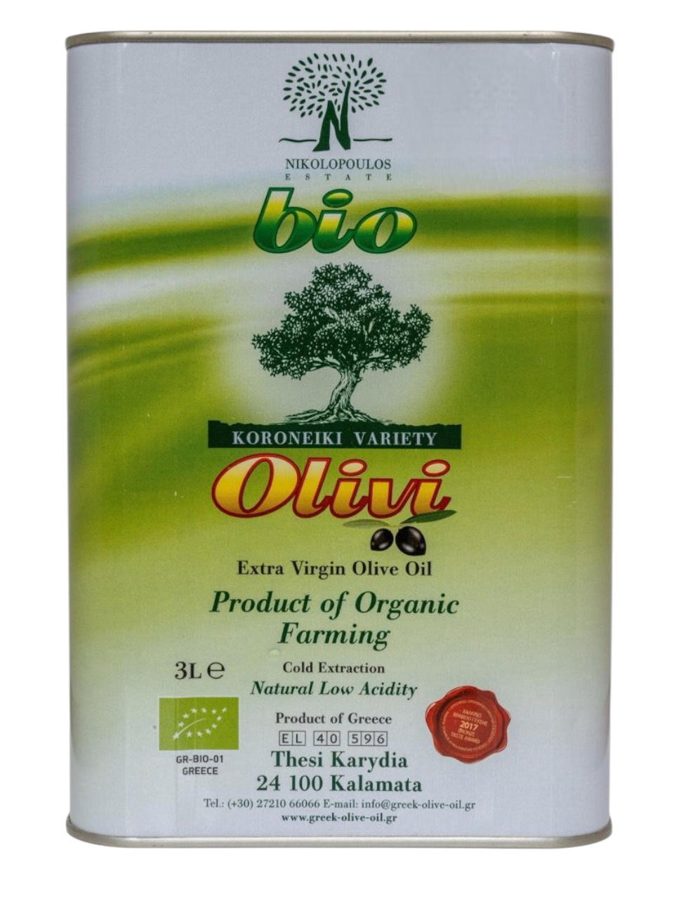 Ulei de măsline extravirgin BIO 3l
