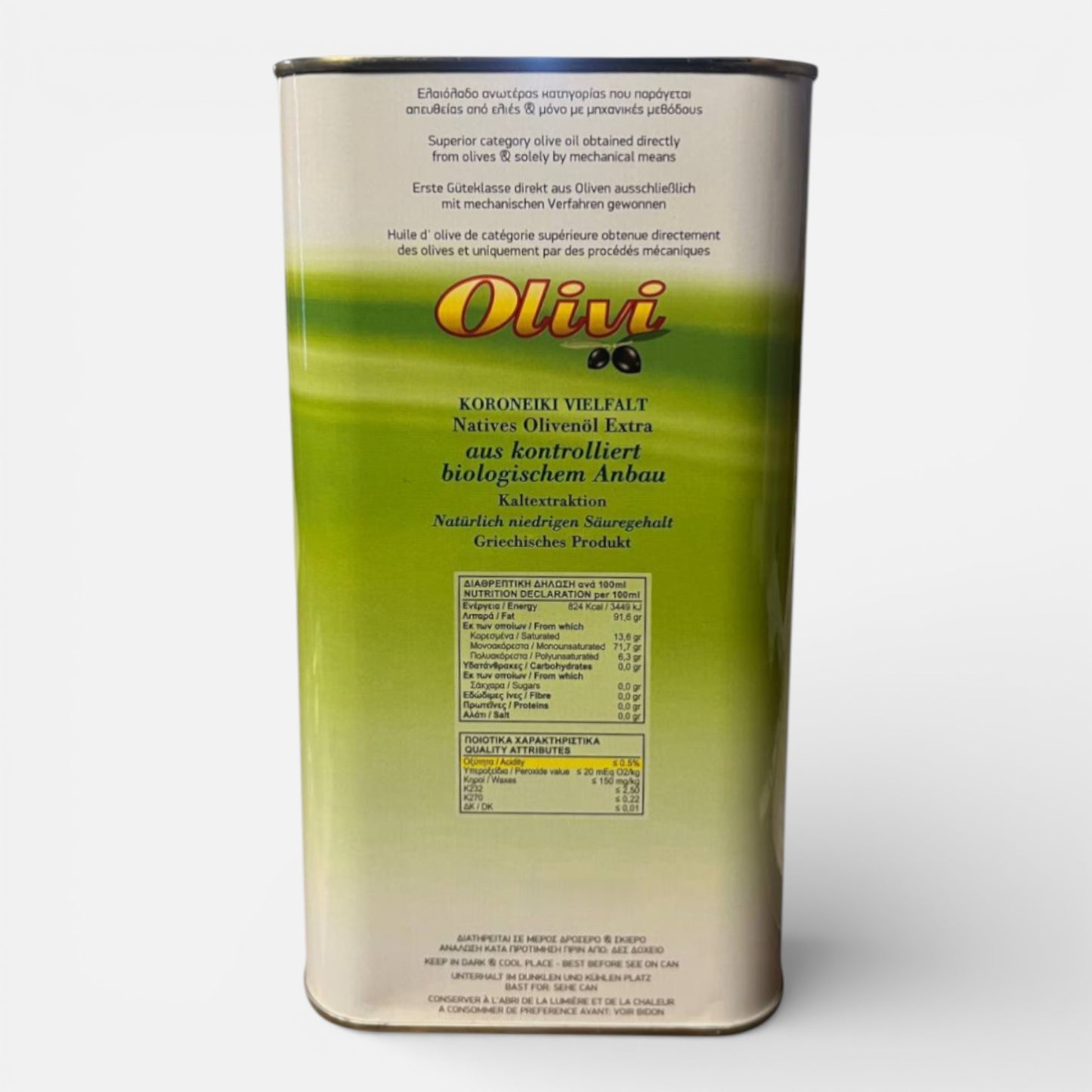 Ulei de Masline Olivi Extravirgin BIO 3L