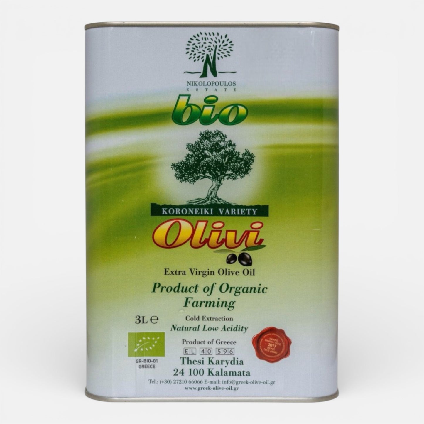 Ulei de masline Olivi extravirgin Bio 3L