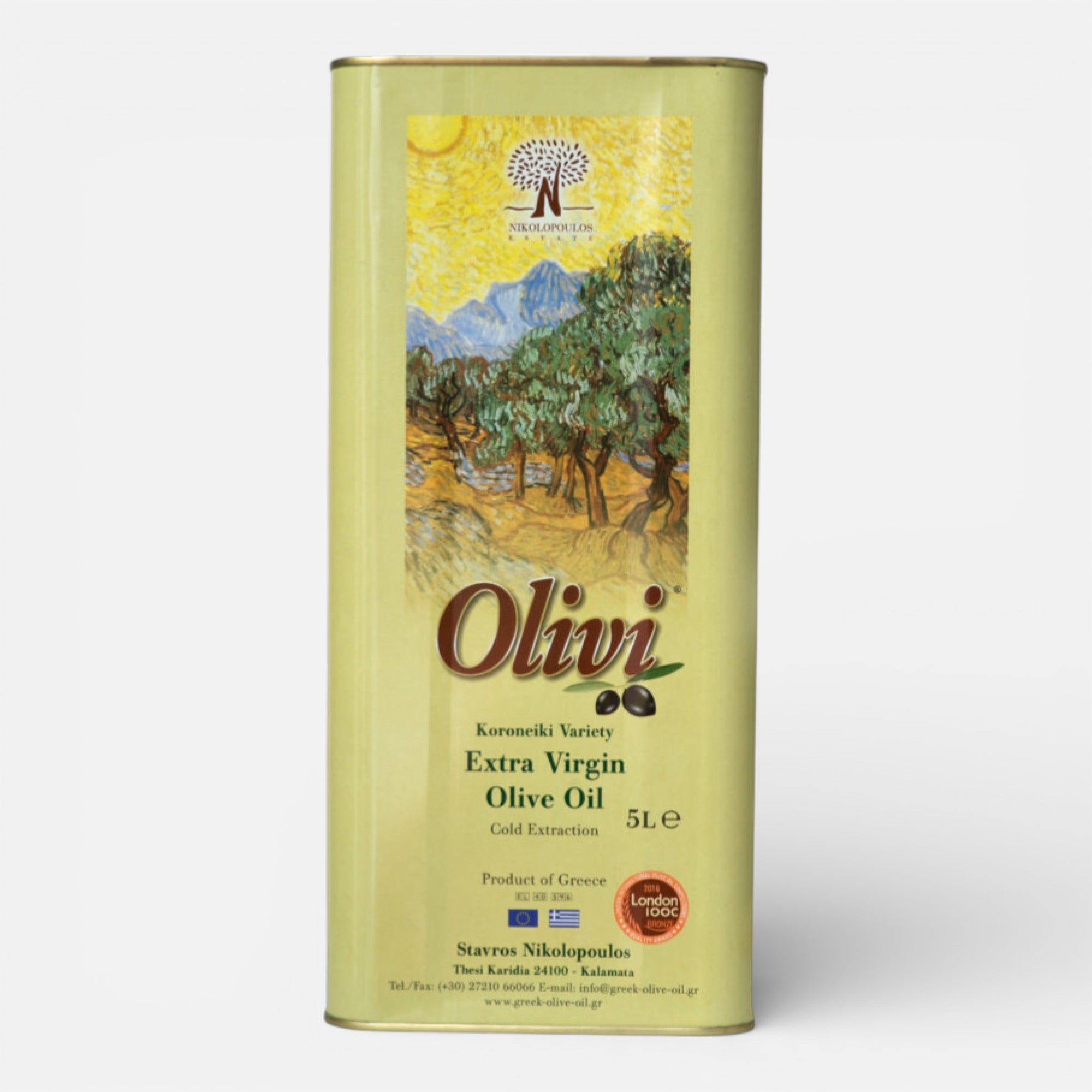Ulei de masline Olivi extravirgin presat la rece 5L – GreciaDeli